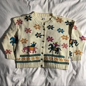 Vintage Express Oversized Knit Cardigan